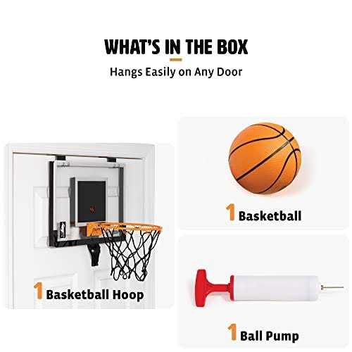 Majik Buzzer Beater Over the Door Hanging Mini Basketball Hoop for Indoor Play - Image 3