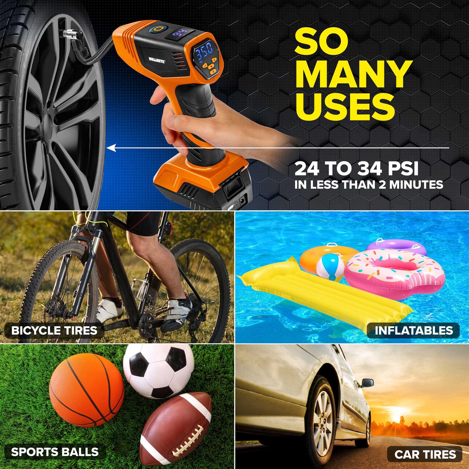 Bullseye Pro 12V 150-PSI Rechargeable Tire Inflator - Image 4