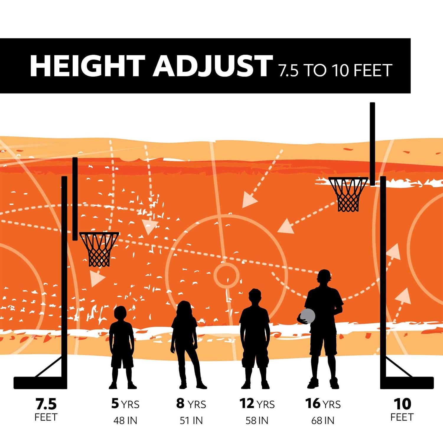 Alternative view of Lifetime Adjustable Portable Basketball Hoop 90759