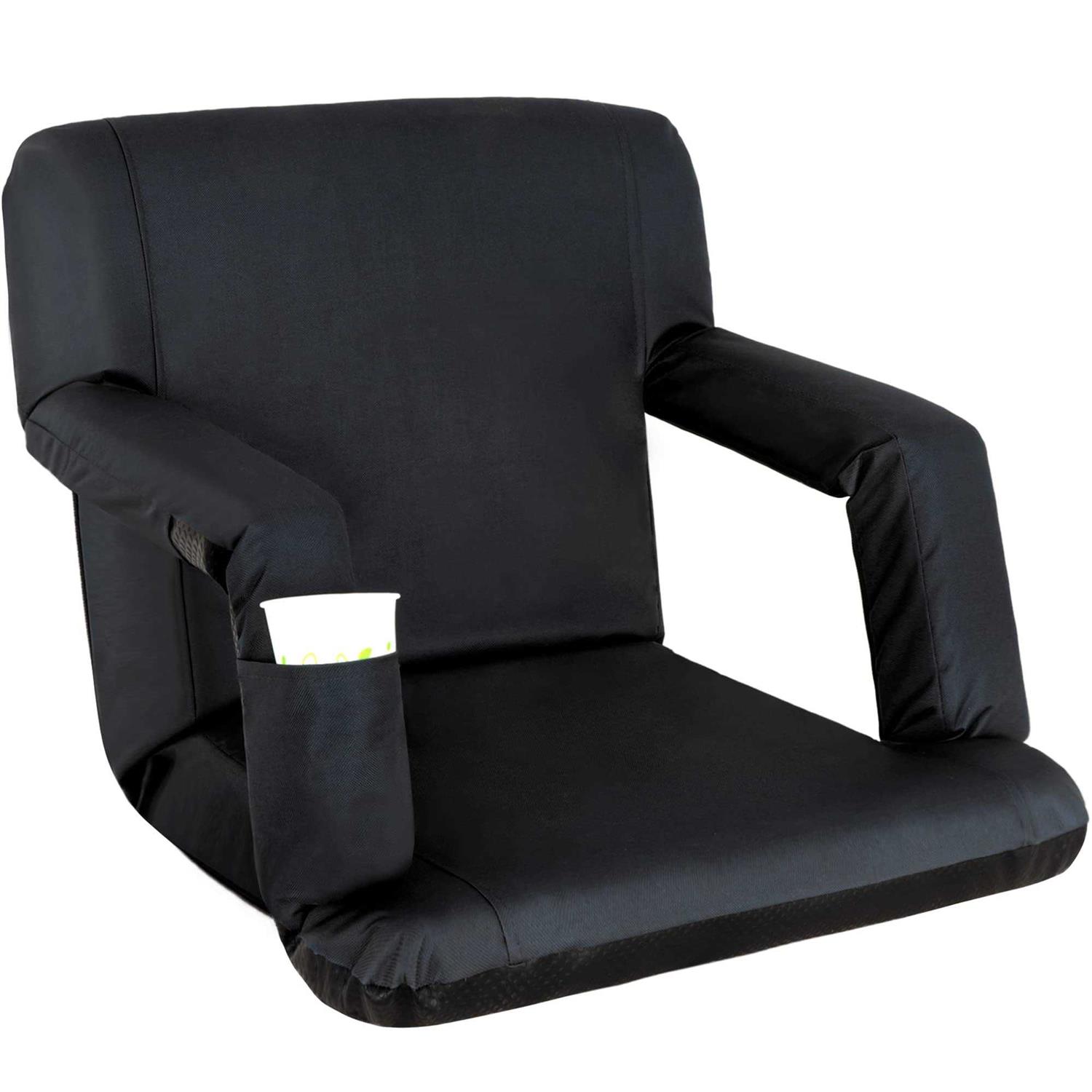 Nova Microdermabrasion Wide Stadium Seat for Bleachers with Back Support Reclining Adults Camping Stadium Chair Extra Thick Cushion Bleacher Seats