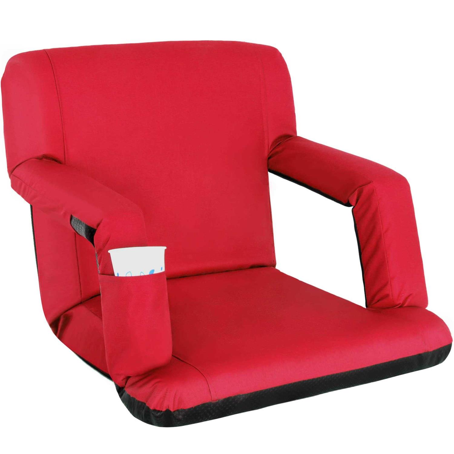 Nova Microdermabrasion Wide Stadium Seat for Bleachers with Back Support Reclining Adults Camping Stadium Chair Extra Thick Cushion Bleacher Seats