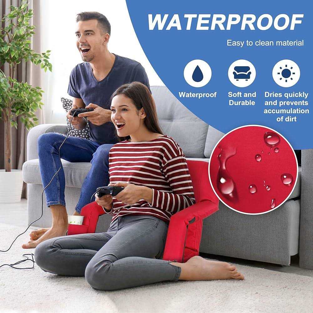 Alternative view of Nova Microdermabrasion Wide Stadium Seat for Bleachers with Back Support Reclining Adults Camping Stadium Chair Extra Thick Cushion Bleacher Seats