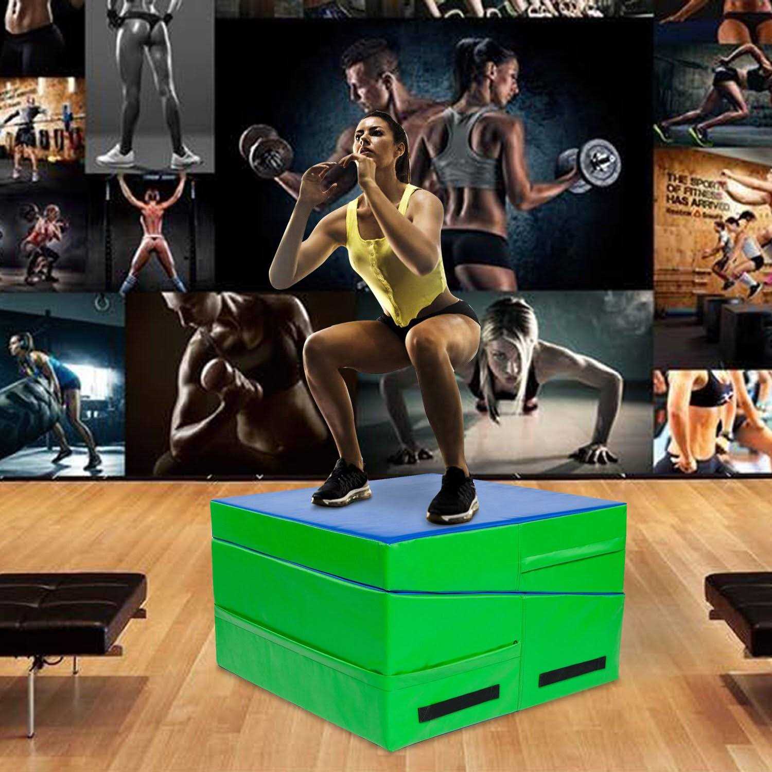 Alternative view of Matladin Folding Gymnastics Cheese Wedge Incline Mat Gym Fitness Tumbling Skill Shape Mat for Kids Girls Home Training Exercise