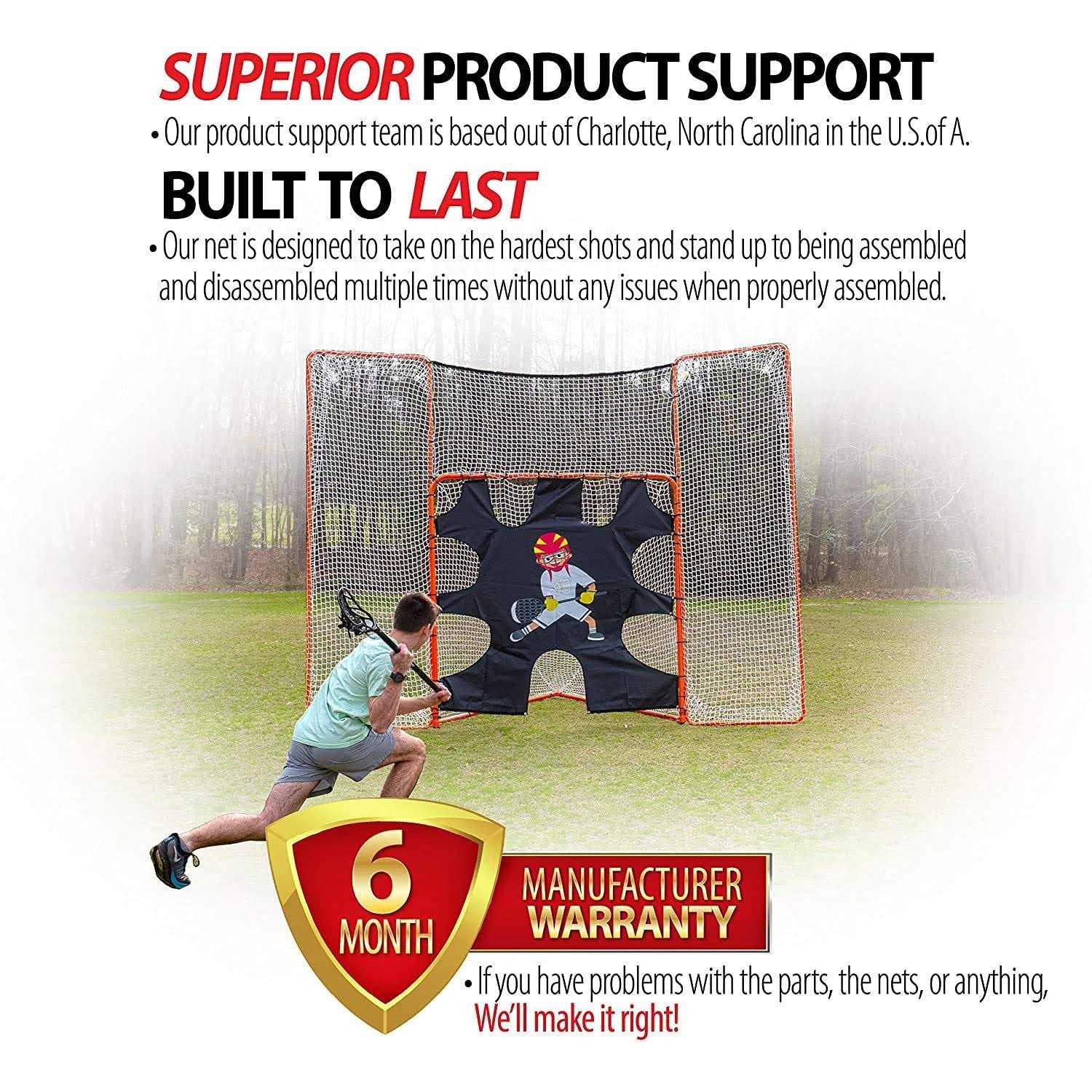 Alternative view of Lacrosse Scoop 3 in 1 Lacrosse Goal with Backstop and Target