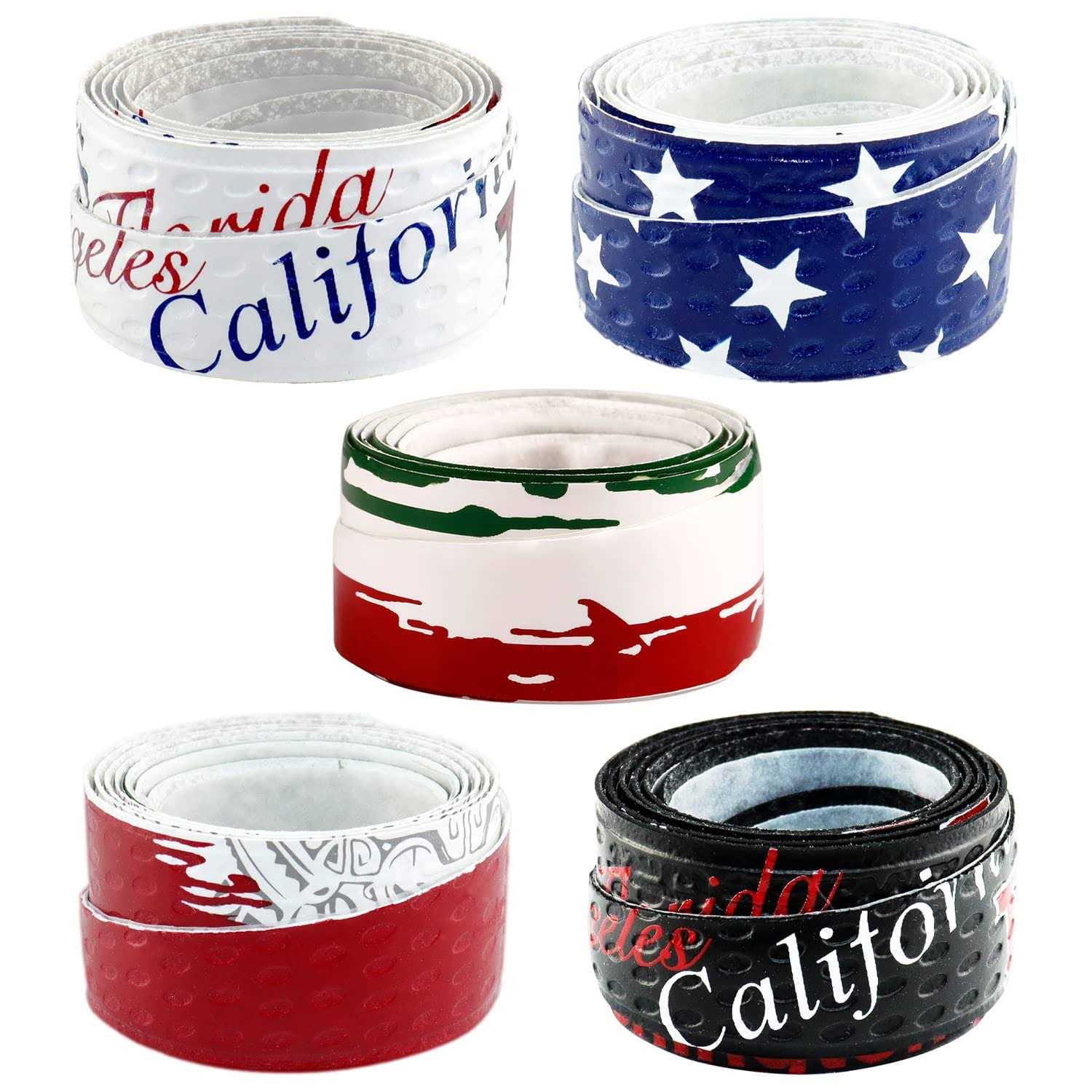Alternative view of insum 5Pcs Baseball Bat Grip Tapes Softball Bat Wrap Grips 1.1mm,Solid Colors,Mixed Colors
