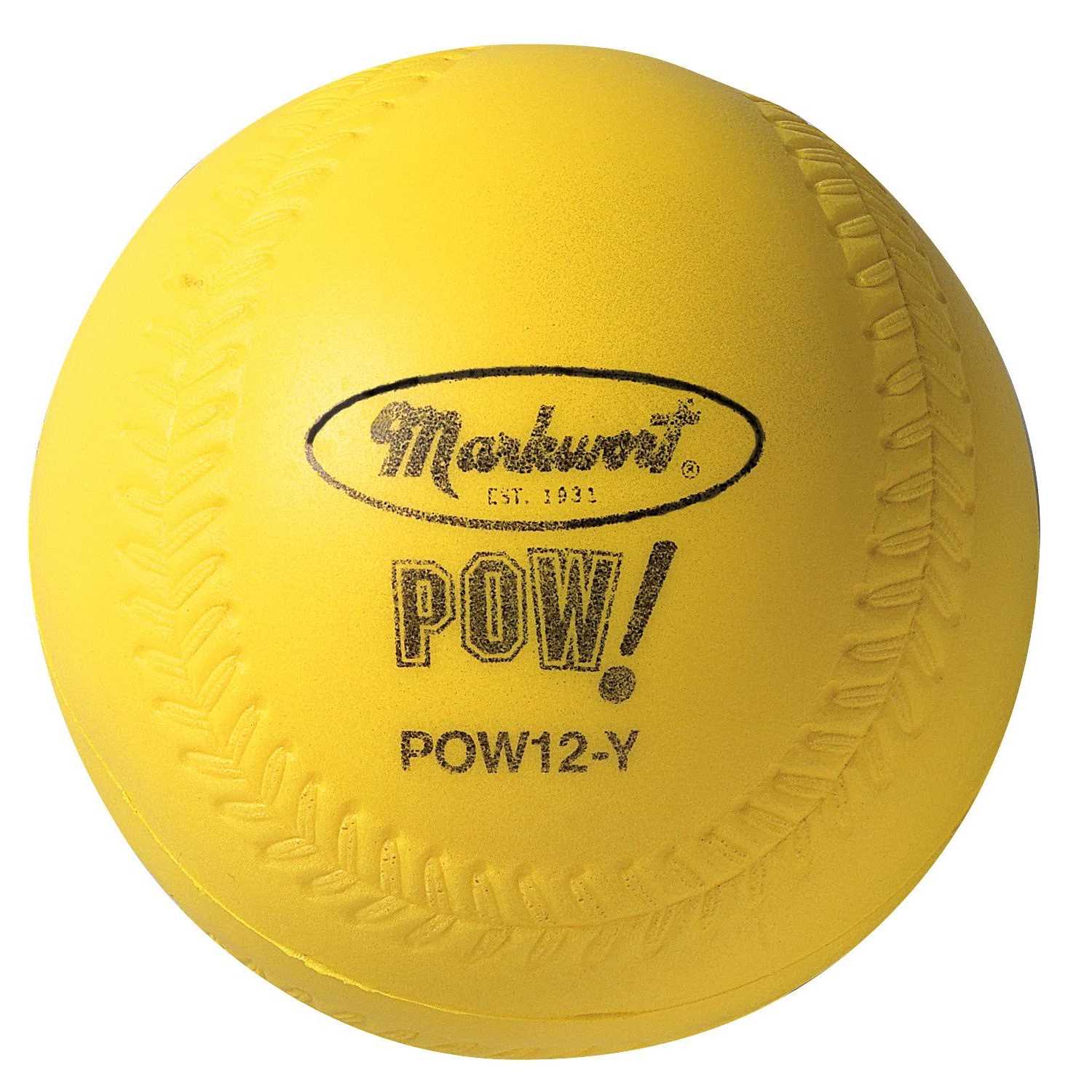 Markwort Pow Ball Baseball Dozen Hi-Vis Yellow 9-Inch