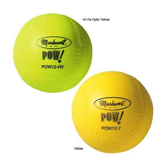 Markwort Pow Ball Baseball Dozen Hi-Vis Yellow 9-Inch - Image 2