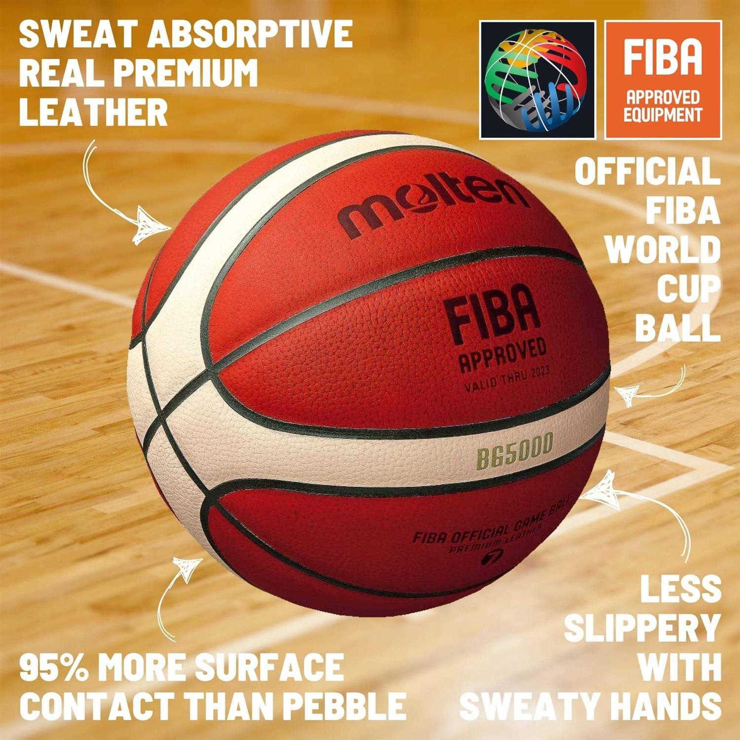 Molten BG5000 Premium Leather Basketball - Image 4