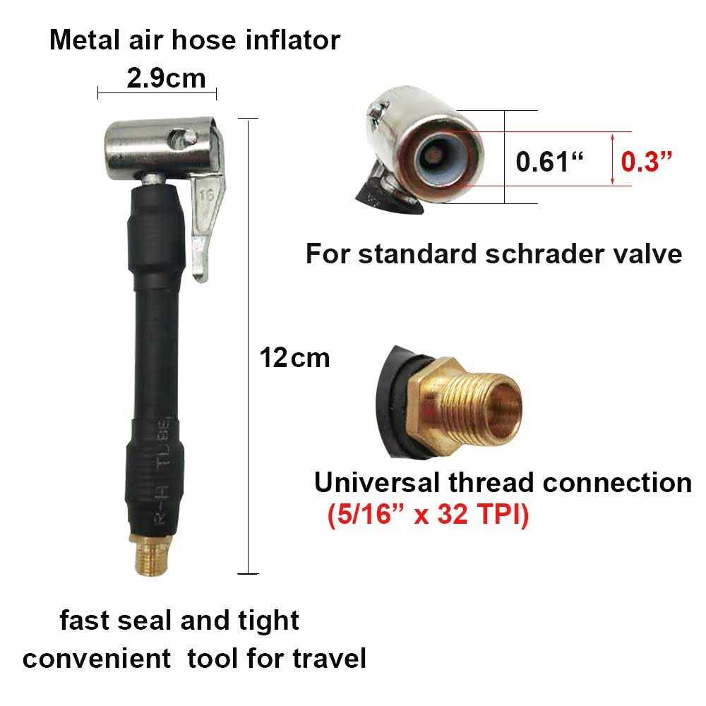 Alternative view of Melphan-Auto 2pcs Air Inflator Hose Adapter Convert Twist On Connection to Lock On Connection, Locking Air Chuck with Air Hose and Standard Tire Valve Fine Thread