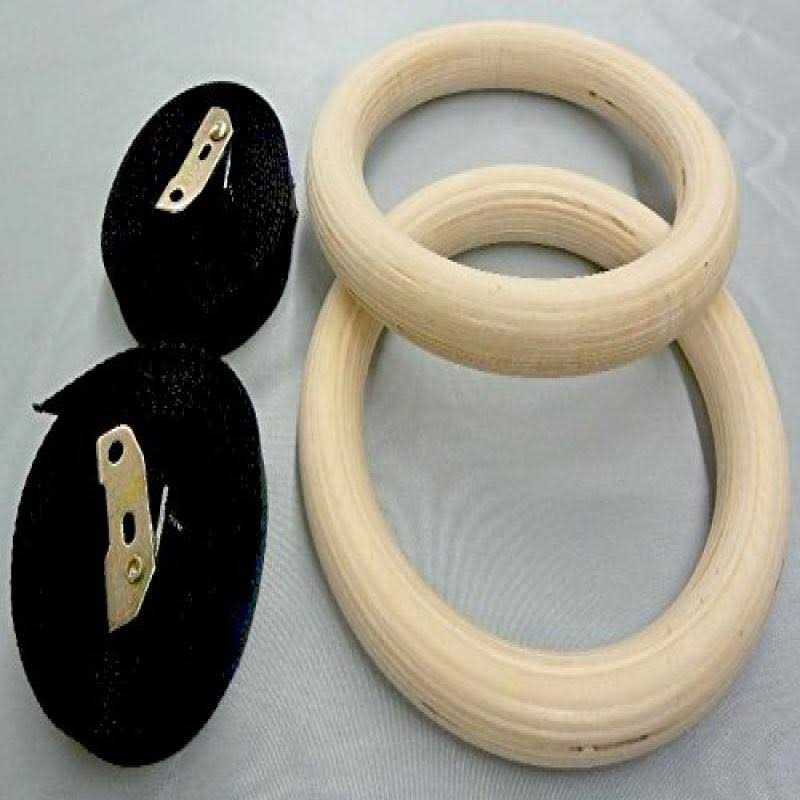 Alternative view of Nexpro Wood Gymnastic Ring Olympic Strength Training Gym Rings Wooden