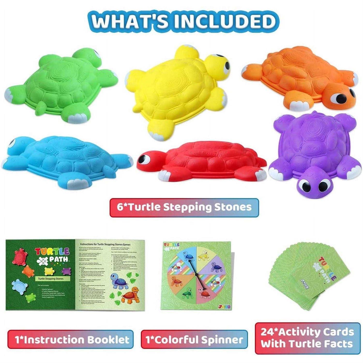 Alternative view of JOYIN Turtle Balance Stepping Stones 6 Pcs Kids Turtle Jumping Stones Steps Stones Up to 265 Ibs