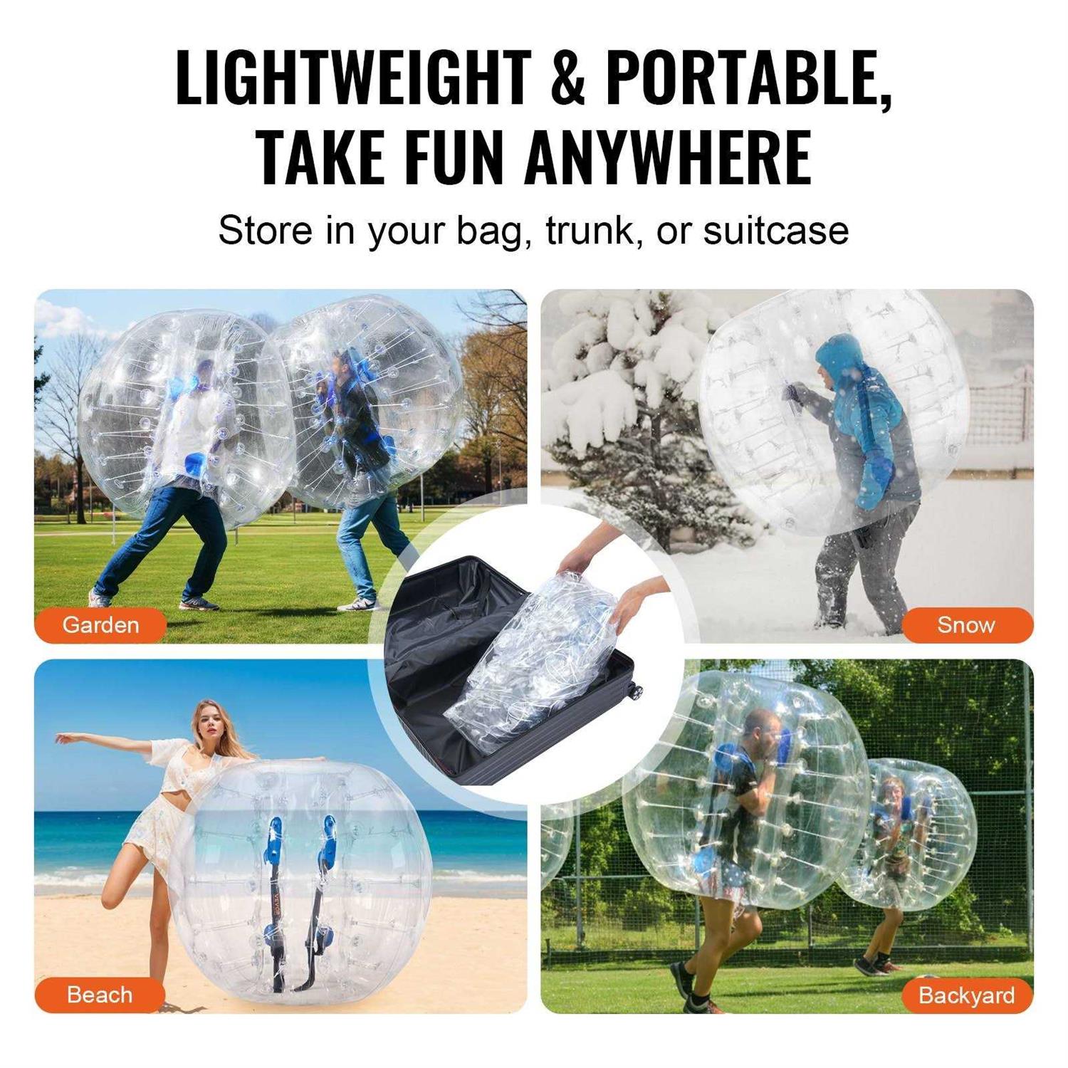 VEVOR 5 ft Inflatable Bumper Ball Sumo Zorb Balls - Image 3