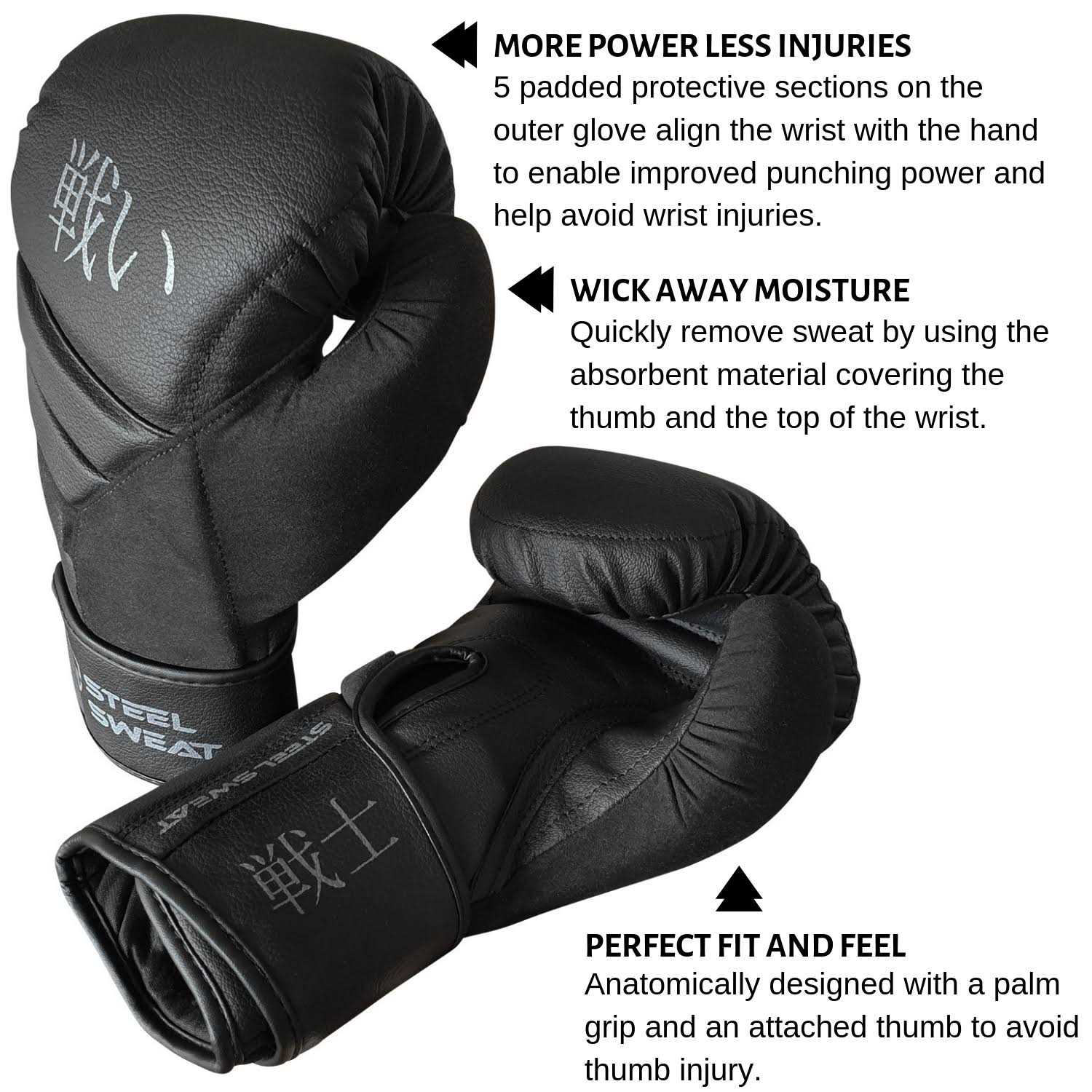 Steel Sweat Senshi Boxing Gloves - Image 3