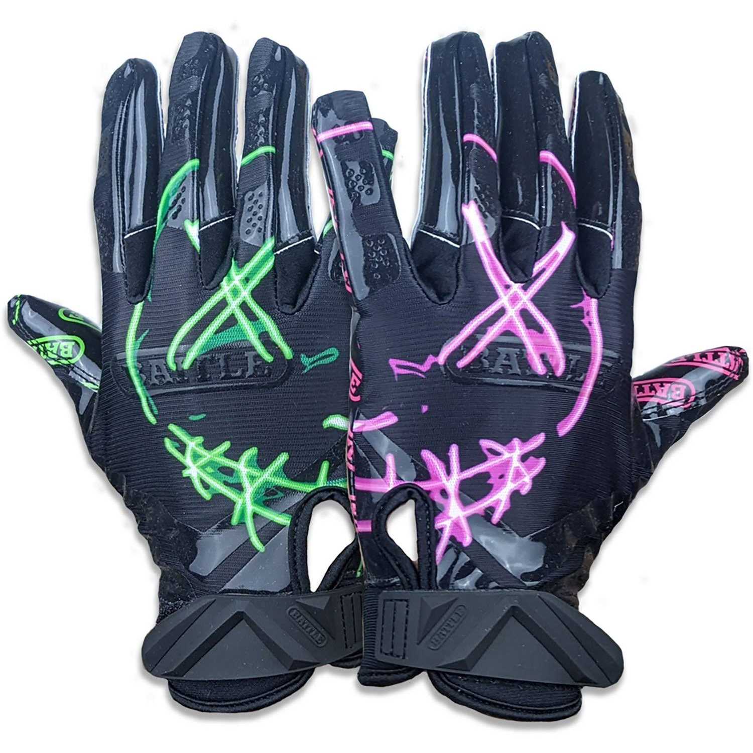 Battle Sports Adult Nightmare 2.0 Football Receiver Gloves - Image 3