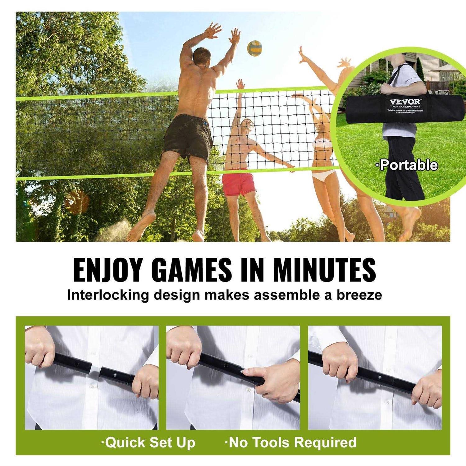 VEVOR Outdoor Portable Volleyball Net System - Image 4