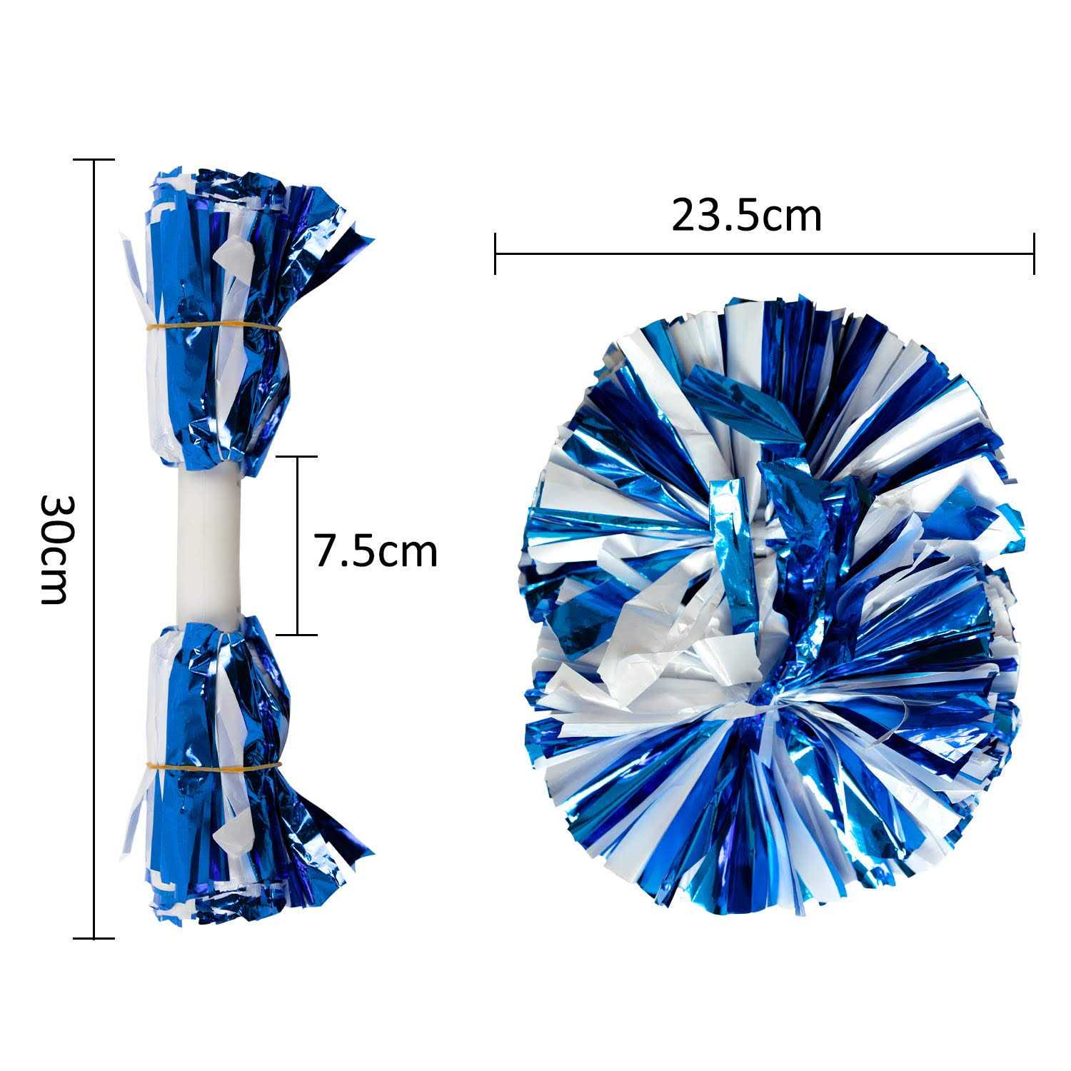 Supkiir 4Pcs Cheerleading Pom Poms for Cheerleader Costume Women 2 Pair Cheer Pompoms for Boy Girl School Sports Games Team Spirit - Image 4