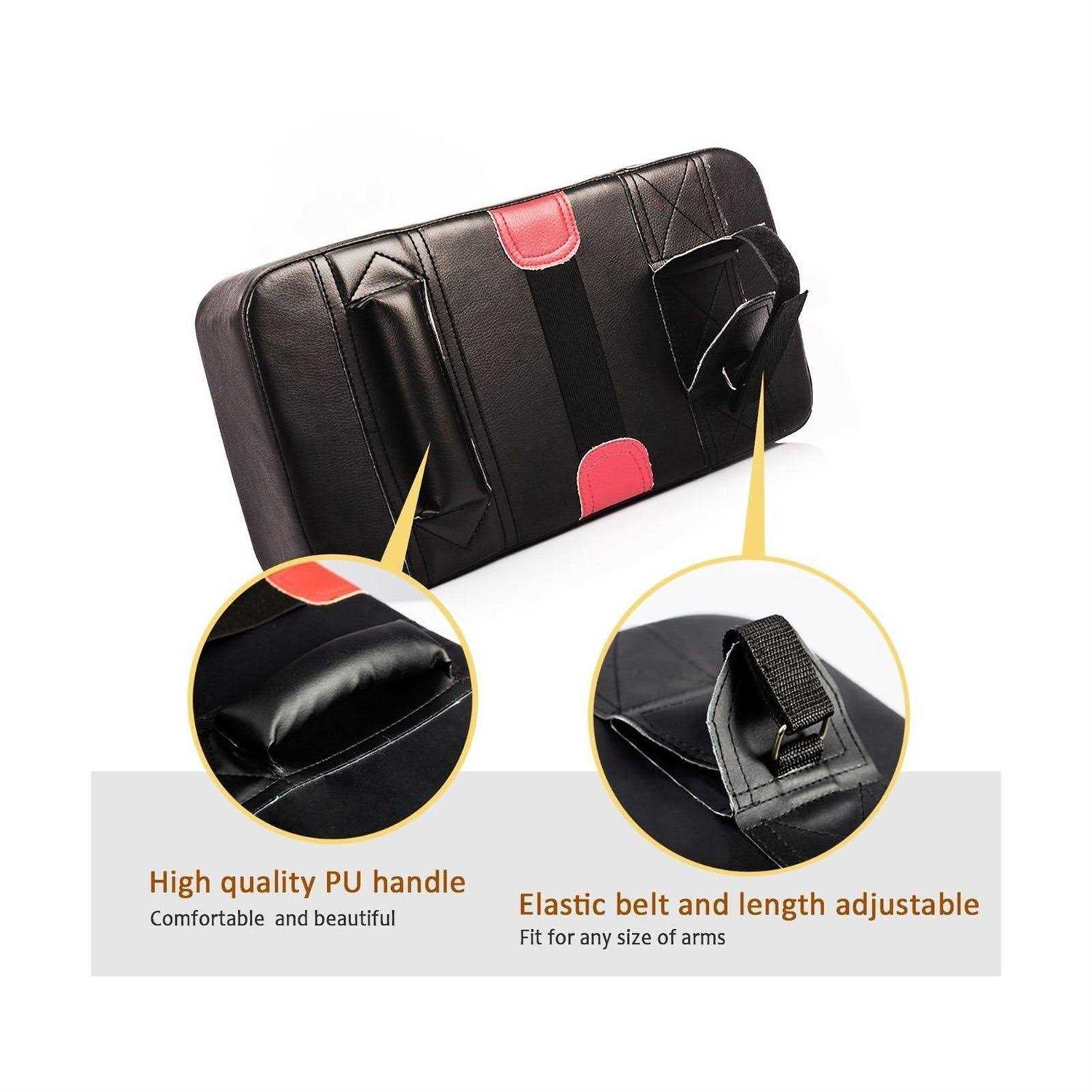 Alternative view of Overmont Taekwondo Kick Pads PU Leather Punch Mitts for Boxing, Karate, Muay Thai, MMA, Kickboxing, and Martial Arts Training 1PC