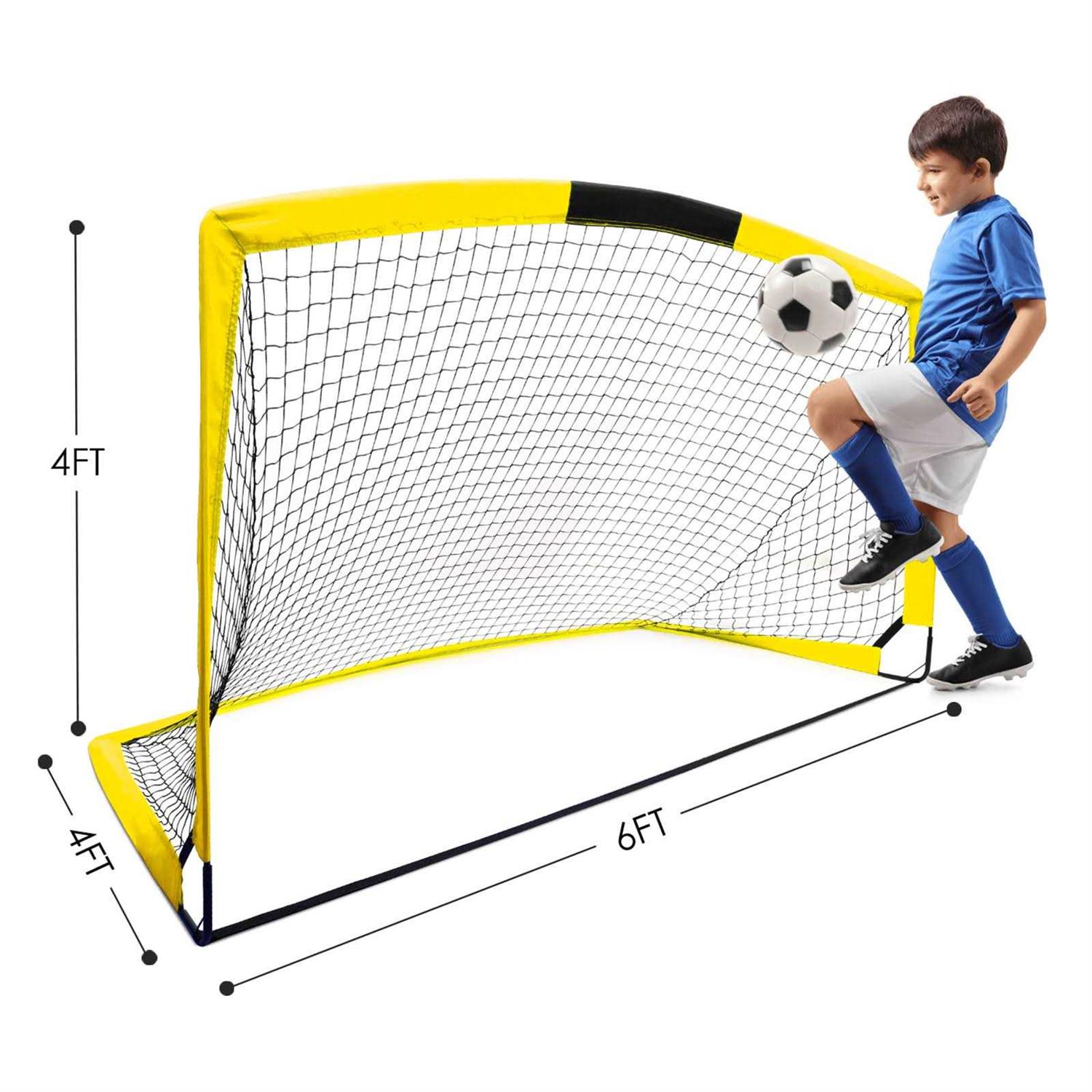 Alternative view of Intey 6'x4' Soccer Goals, Set of 2 Foldable Soccer Nets for Backyard for Kids and Teens