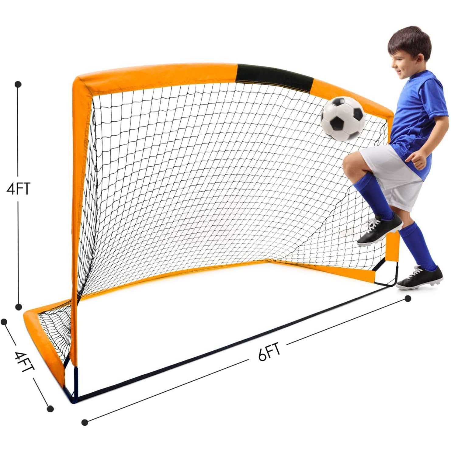 Alternative view of Intey 6'x4' Soccer Goals, Set of 2 Foldable Soccer Nets for Backyard for Kids and Teens