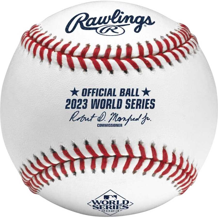 MLB Rawlings 2023 World Series Logo Baseball with Case - Image 2