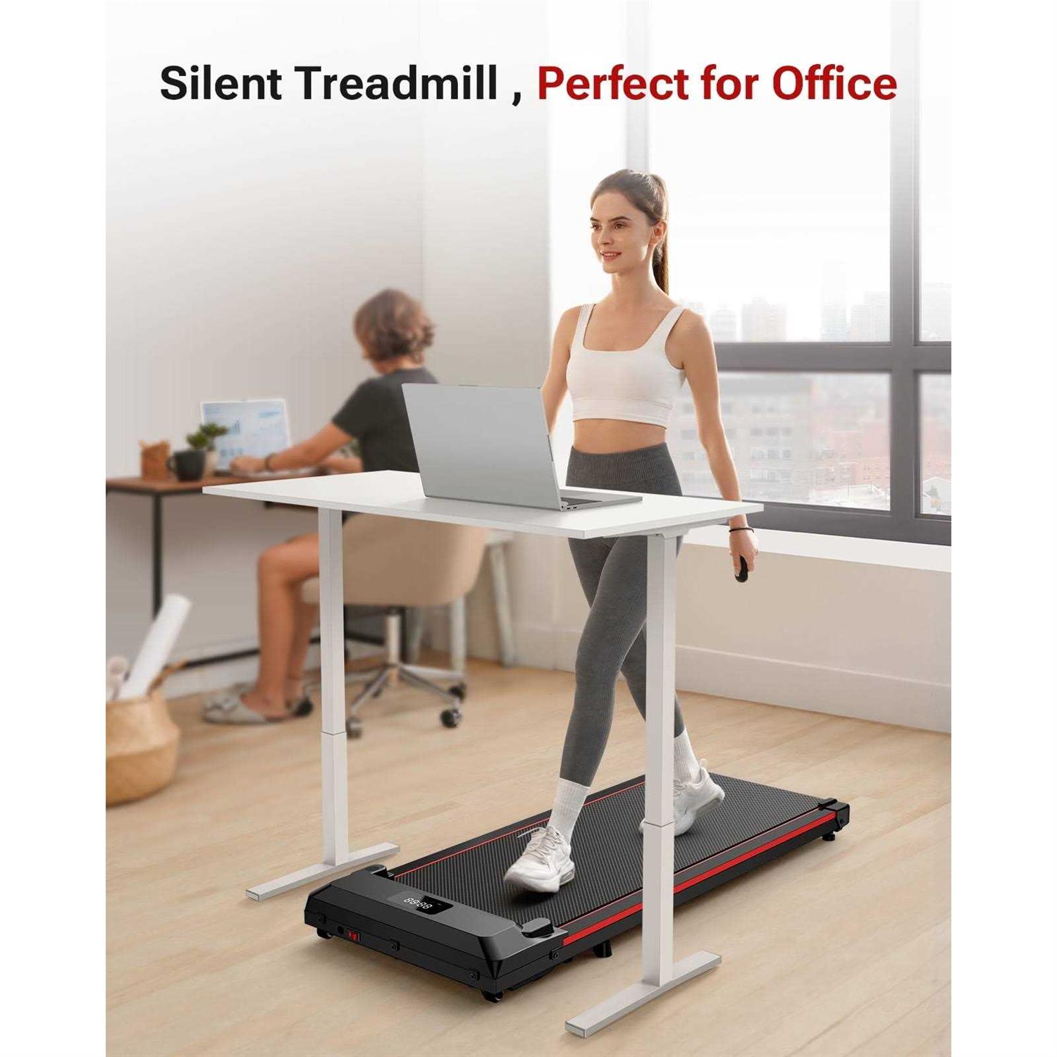 Walking Pad 2 in 1 Under Desk Treadmill with Remote Control Mini Portable Treadmill for Home Office - Image 5