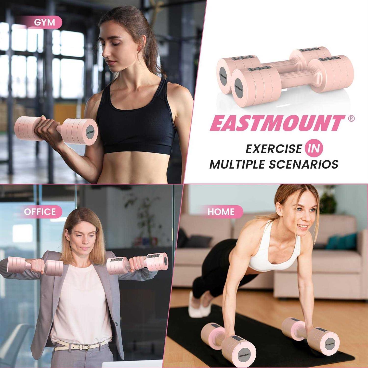 EAST MOUNT Adjustable Dumbbell Set of 2,Hand Weights Sets for Women 4 Kinds of Weight Adjustment 2lb 3lb 4lb 5lb,Suitable for Women to Fitness at Ho - Image 5