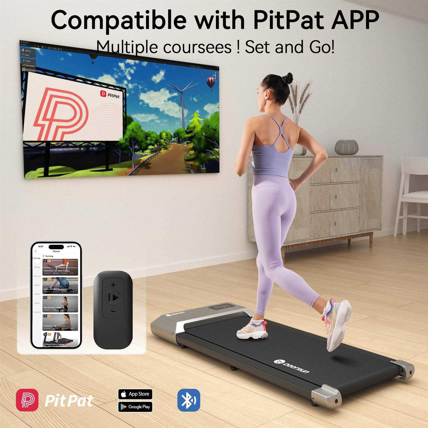 DeerRun Walking Pad Treadmill 2024 Upgrade Smart Treadmills for Home - Image 5