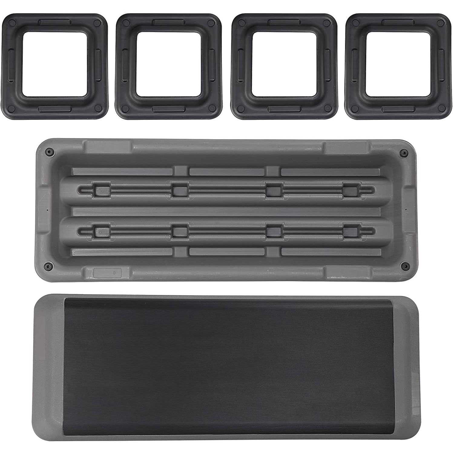 JupiterForce 43 Workout Aerobic Exercise Step Platform Adjustable Aerobic Steppers for Exercise with 4 Removable Risers for Home Gym Strength - Image 3