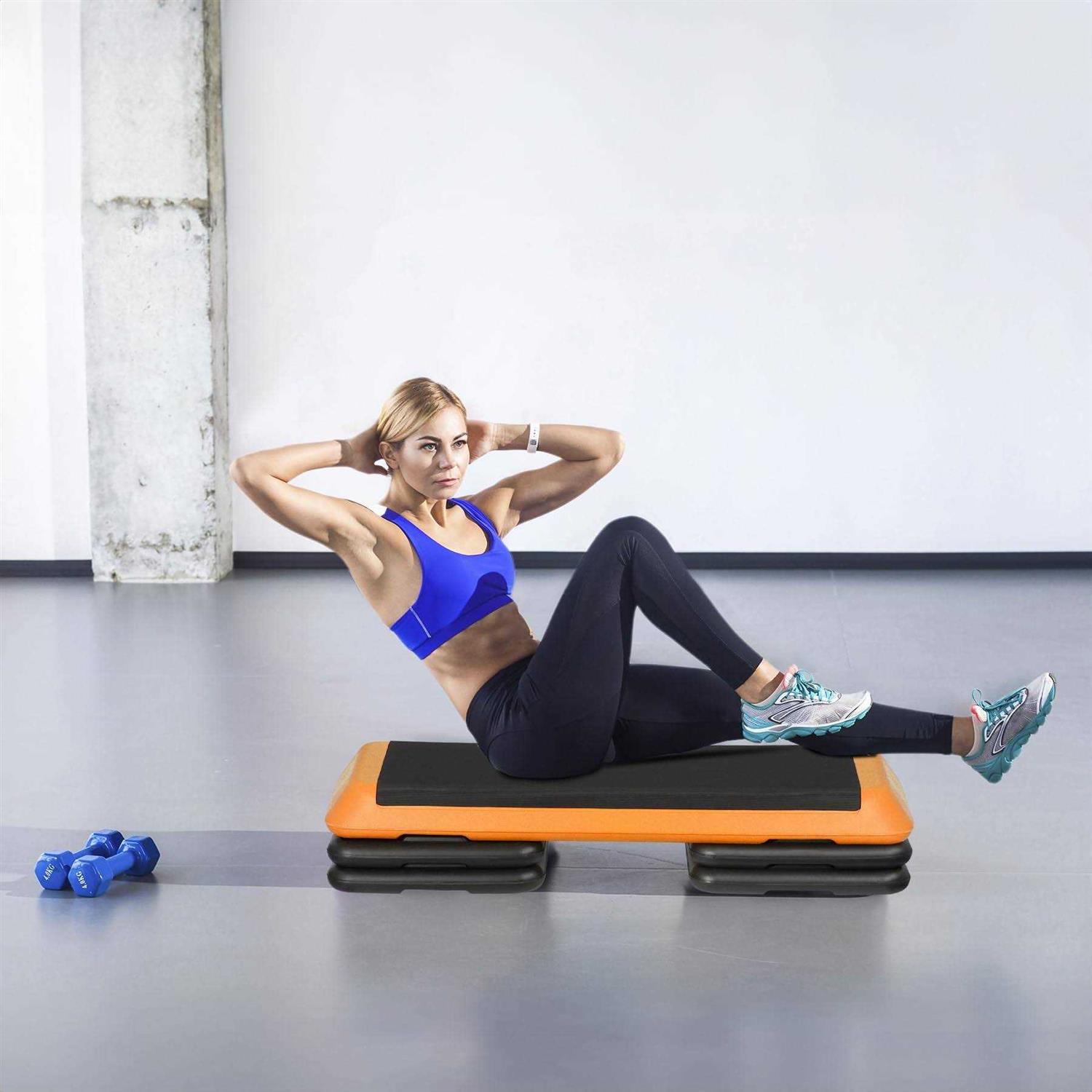 JupiterForce 43 Workout Aerobic Exercise Step Platform Adjustable Aerobic Steppers for Exercise with 4 Removable Risers for Home Gym Strength - Image 5