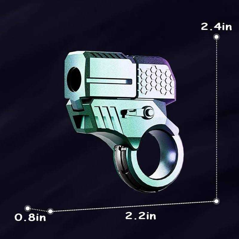 EDC Alloy Fingertip Toy Pistol, Fidgety Adult Toys, Cool Toys, Stress Relief Toys for Anxiety and ADHD Sufferers,Effective Stress Reduction - Image 3