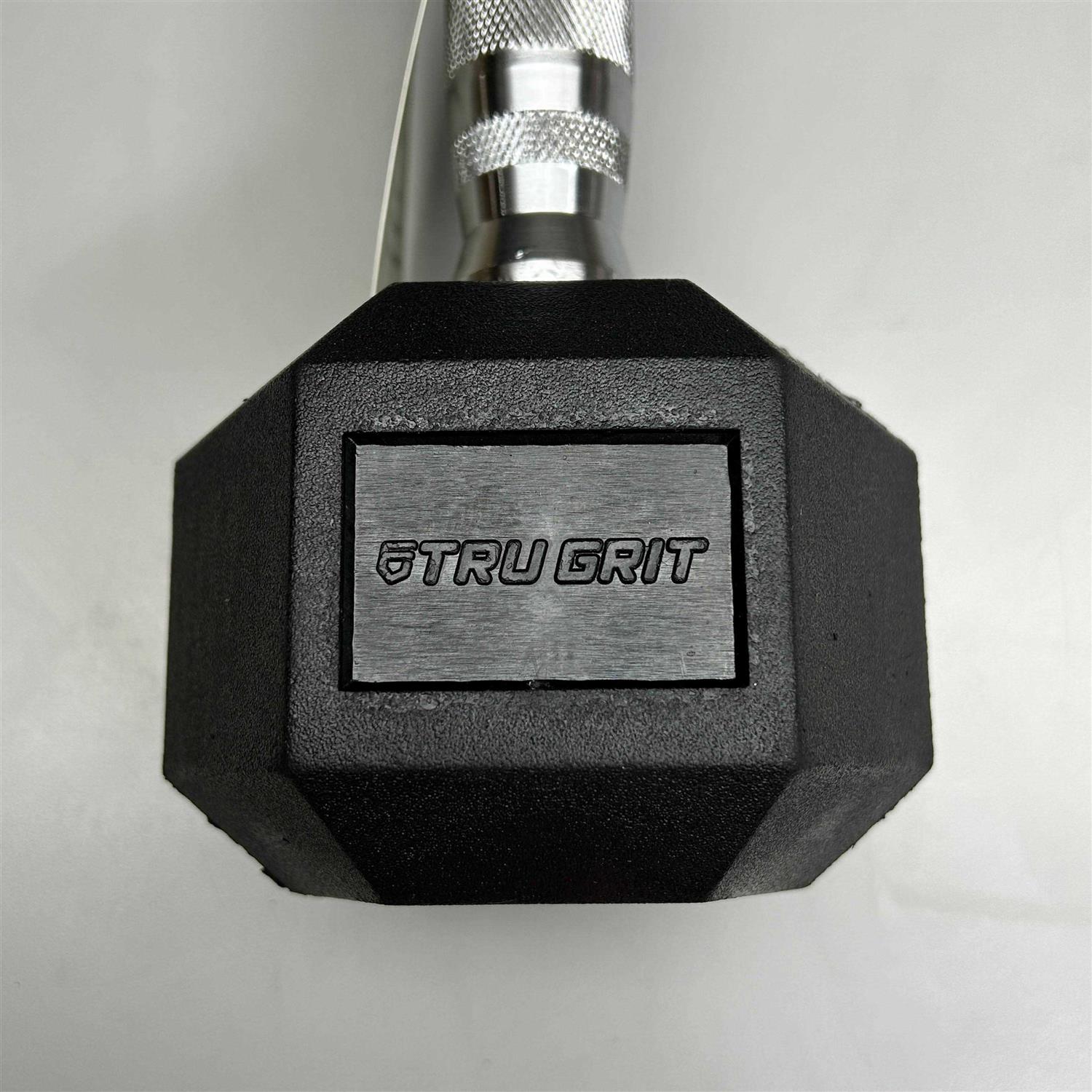Tru Grit Fitness Rubber Hex Dumbbell - Image 3
