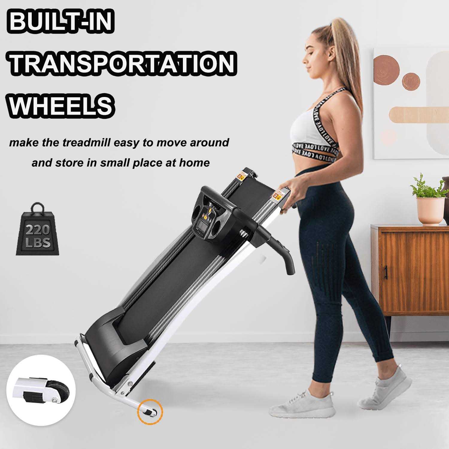 Fyc Foldable Treadmills for Home Electric Running Machine Treadmill for Home Gym Fitness Home - Image 4