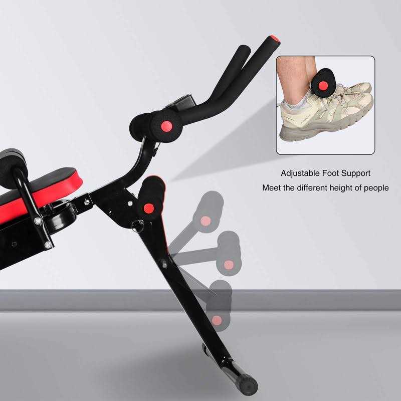 Bigzzia Adjustable Ab Exercise Bench Abdominal Workout Machine Foldable Sit Up Bench - Image 4