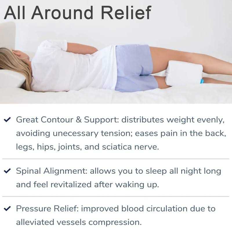 Luna Knee Pillow Orthopedic Pillow Memory Foam Pillows for Hip Pain & Lower Back Pain Relief - Image 5