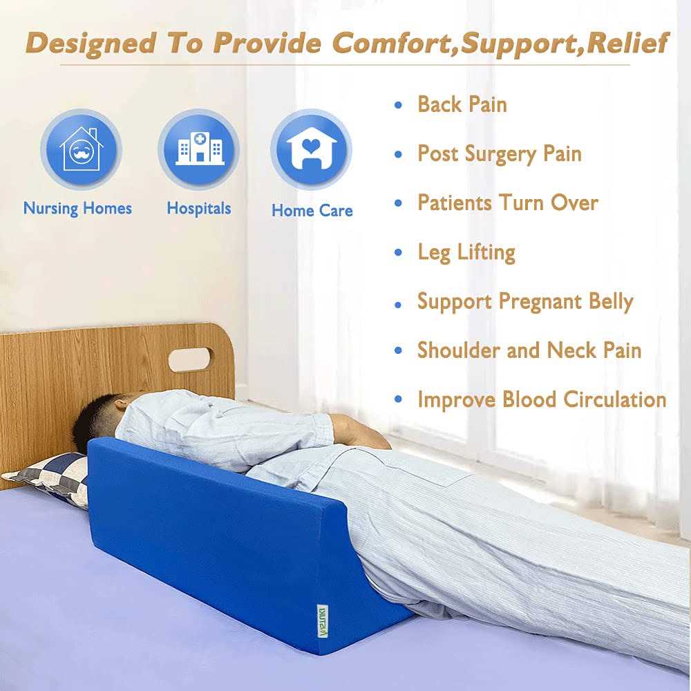 Mistuki Wedge Pillow for Sleeping Side Sleeper Body Positioners Bed Foam Wedges After Surgery Leg Elevation Incline Bolster 30 Degree Medical - Image 3