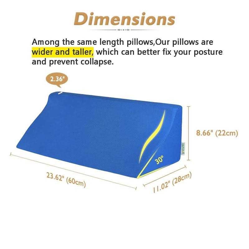 Mistuki Wedge Pillow for Sleeping Side Sleeper Body Positioners Bed Foam Wedges After Surgery Leg Elevation Incline Bolster 30 Degree Medical - Image 4