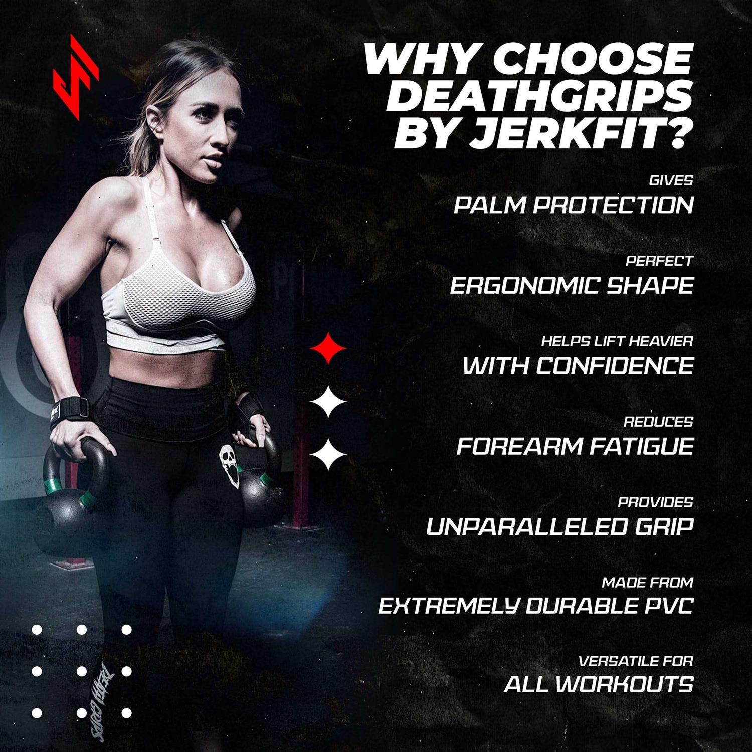 JerkFit Death Grips Premium Heavy Lifting Straps - Image 3