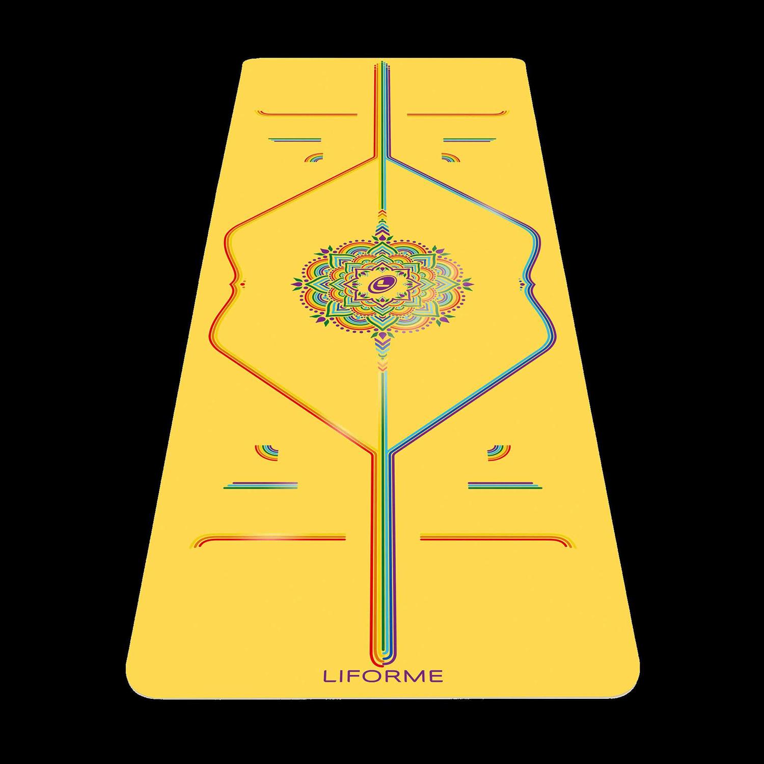 Liforme Printed Yoga Mat Collection Free Yoga Bag Patented Alignment System - Image 5