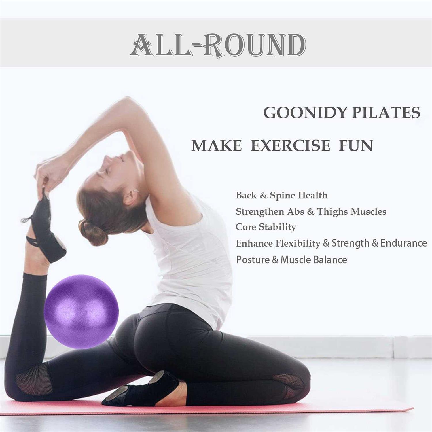 Goonidy Small Pilates Ball Therapy Ball Mini Workout Ball Core Ball 9 Inch Small Exercise Ball - Image 3