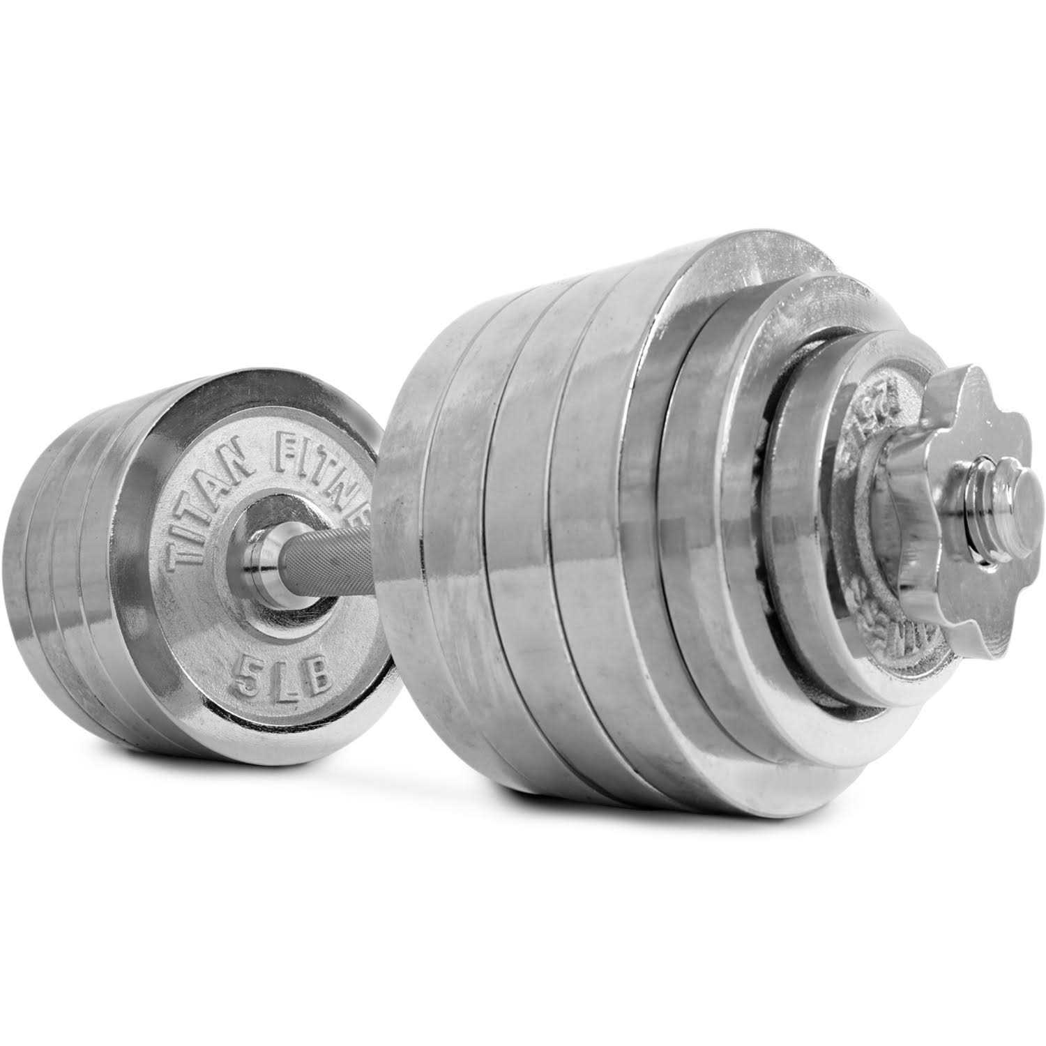 Titan Fitness Set Adjustable Chrome Dumbbells - Image 5