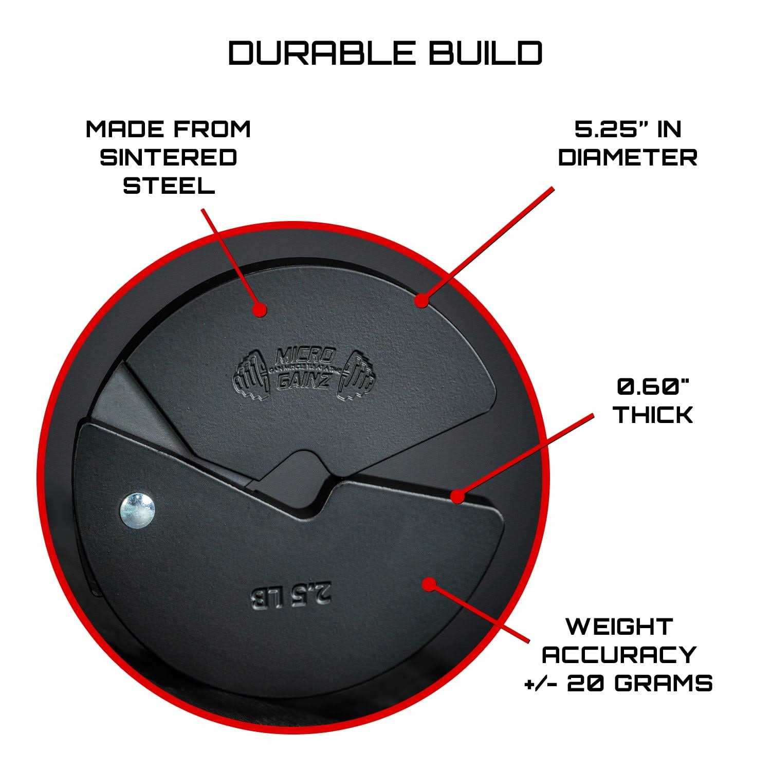 Micro Gainz NEW 125Lb Dumbbell Fractional Weight Plates 4 Piece - Image 5