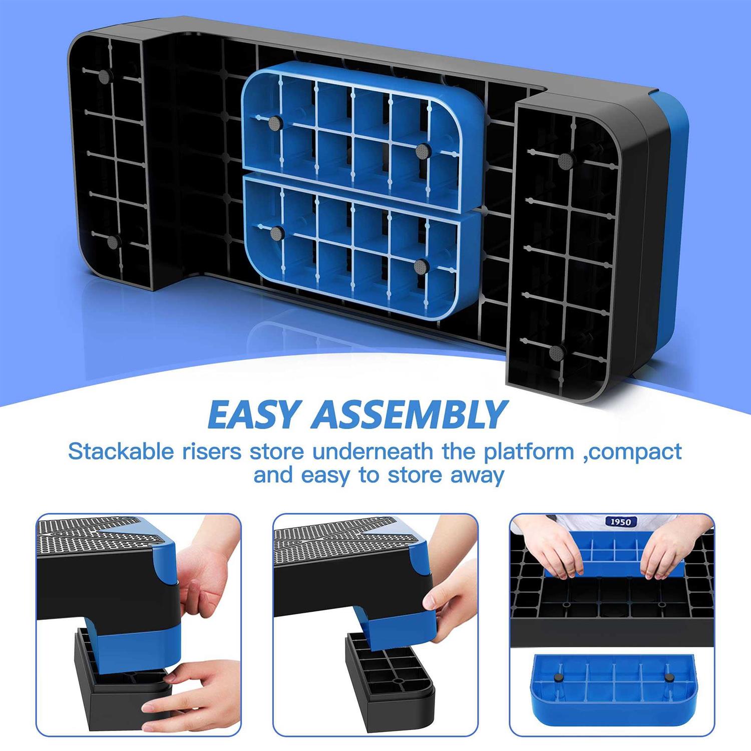 GYMMAGE Aerobic Exercise Step Adjustable Aerobic Stepper for Exercise Workout Step Platform for Step Up - Image 5