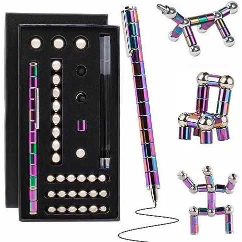 Magnetic Fidget Pen, Fidget Toy Gifts for Him Men, Ballpoint Pen Gifts for Teens Adults, Perfect for Stress Relief and Focus - Image 3