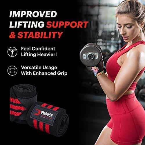 DMoose Fitness Wrist Wraps for Weightlifting Thumb Loops with Wrist Support - Image 4