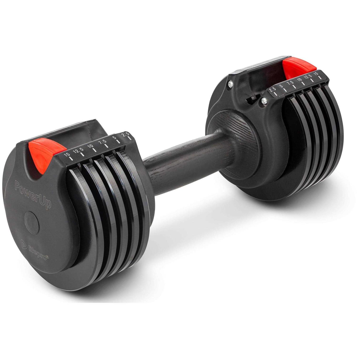 Lifepro 15lb Adjustable Free Weights Dumbbell Sets with Rack For Strength Training - Image 5