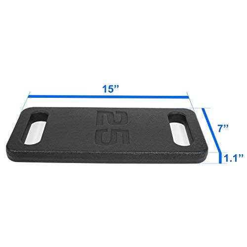 Yes4All Cast Iron Ruck Plate, Weighted Plate for Rucking, Swings, Squat, Strength Training, Fitness Workout, and Home Exercises - Image 5