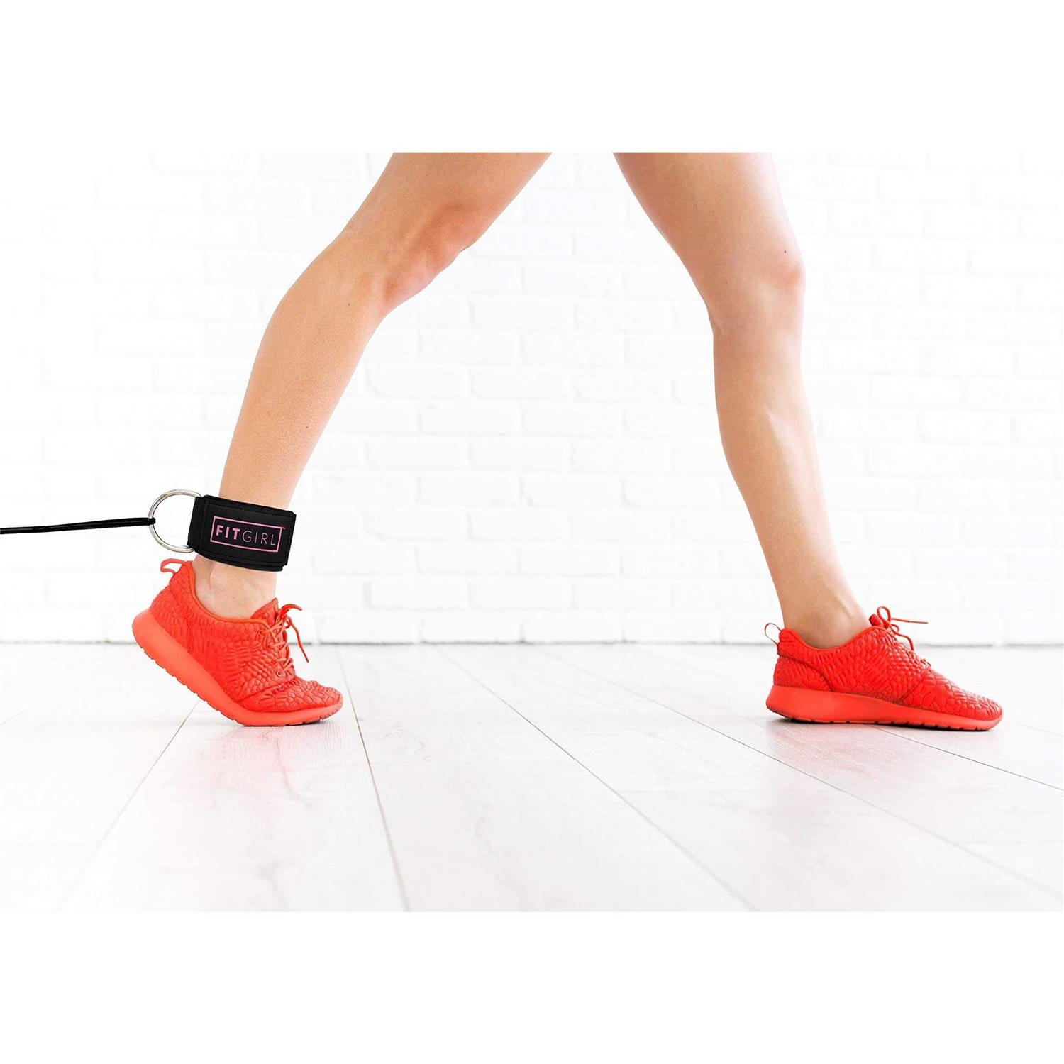 FITGIRL Ankle Strap for Cable Machines and Resistance Bands Work Out Cuff Attachment for Home Gym - Image 5