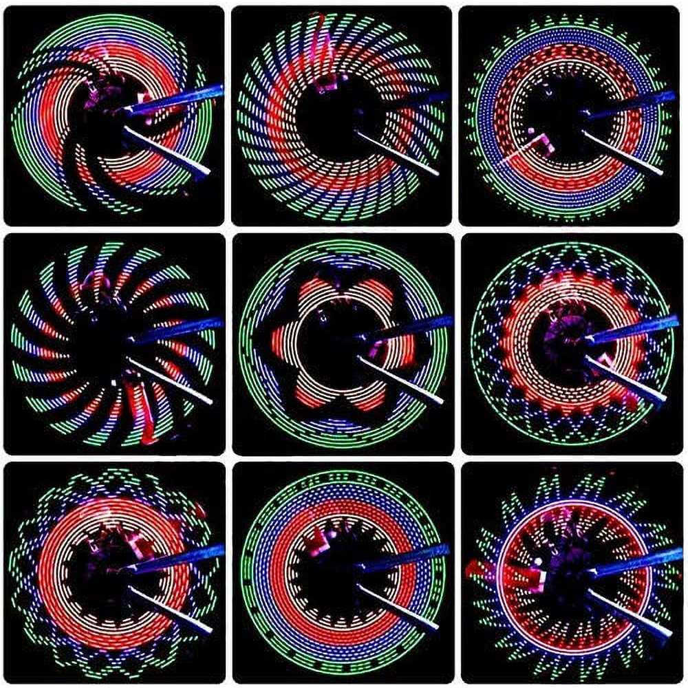 TGJOR Bike Wheel Lights, LED Waterproof Bicycle Spoke Tire Light with 32 LED and 32pcs Changes Patterns Bicycle Rim Lights for Mountain Bike Road - Image 5