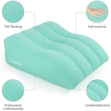 LOKFEHRE Wedge Pillow for Sleeping Inflatable Leg Elevation Pillow for Swelling,Circulation,Leg & Back Pain Relief,Leg Support Polyvinyl Chloride - Image 5
