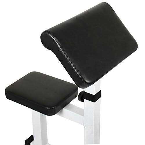 BBBuy Adjustable Arm Preacher Curl Bench Bicep Strengh Bench Seated Strenghthen Training Isolated Barbell Dumbell Biceps Station for Home Gym - Image 5